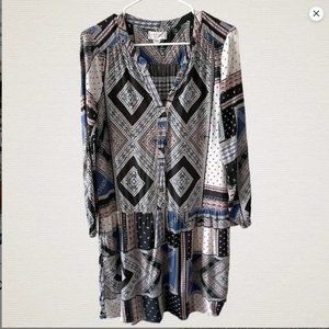 Velvet by Graham & Spencer  Boho Patchwork Dress Size S